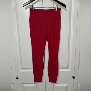 Yogalicious Lightweight Pocket Power Leggings S Red